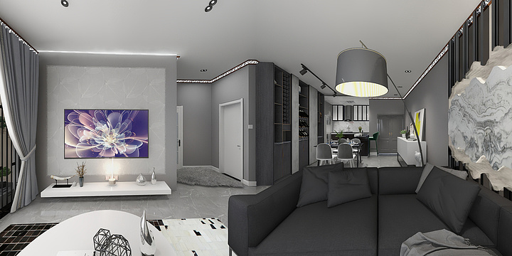 幽静熊-贵州金融城--现代-装修设计方案