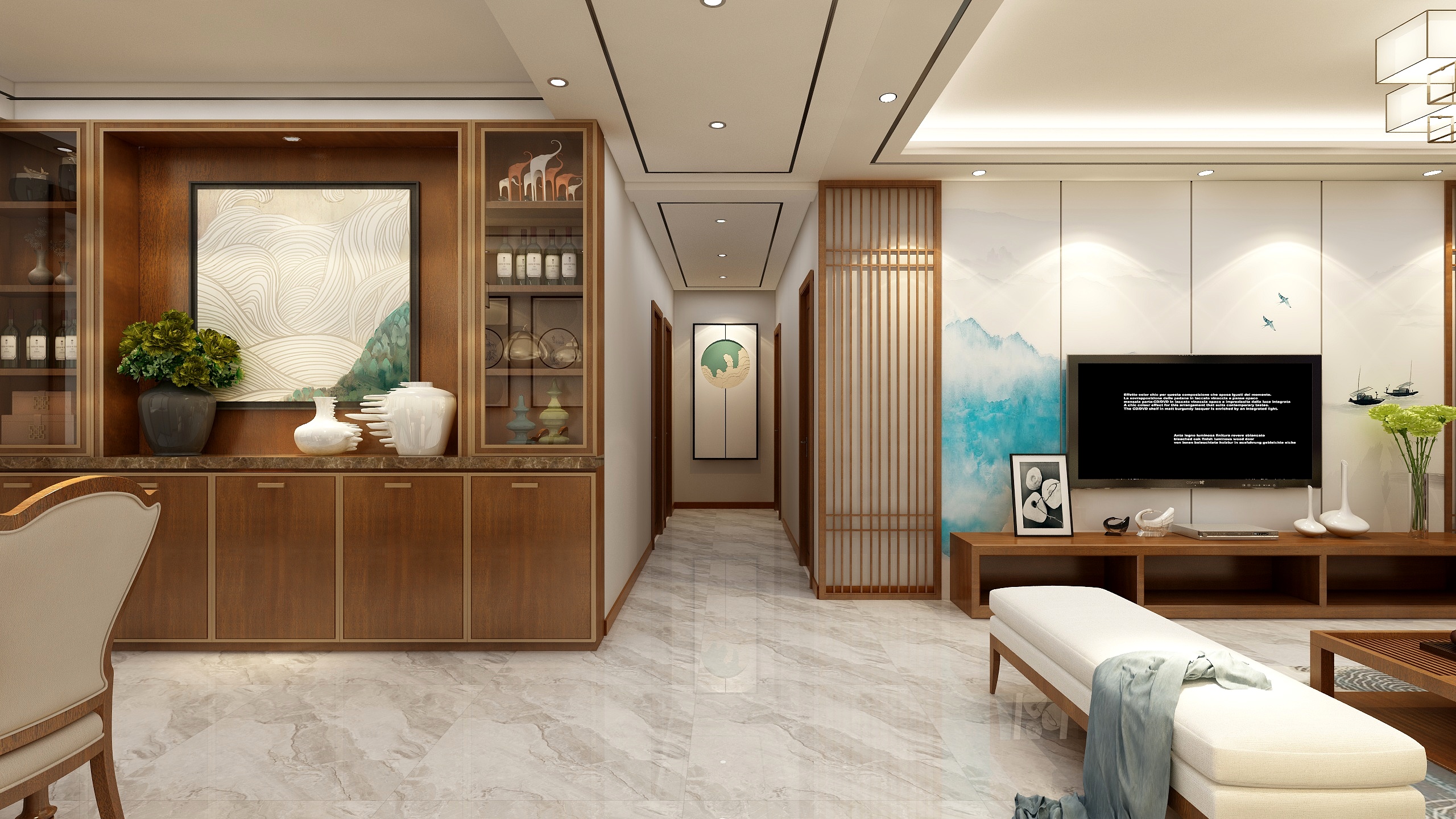 青木空设计-禅意古风装修效果图