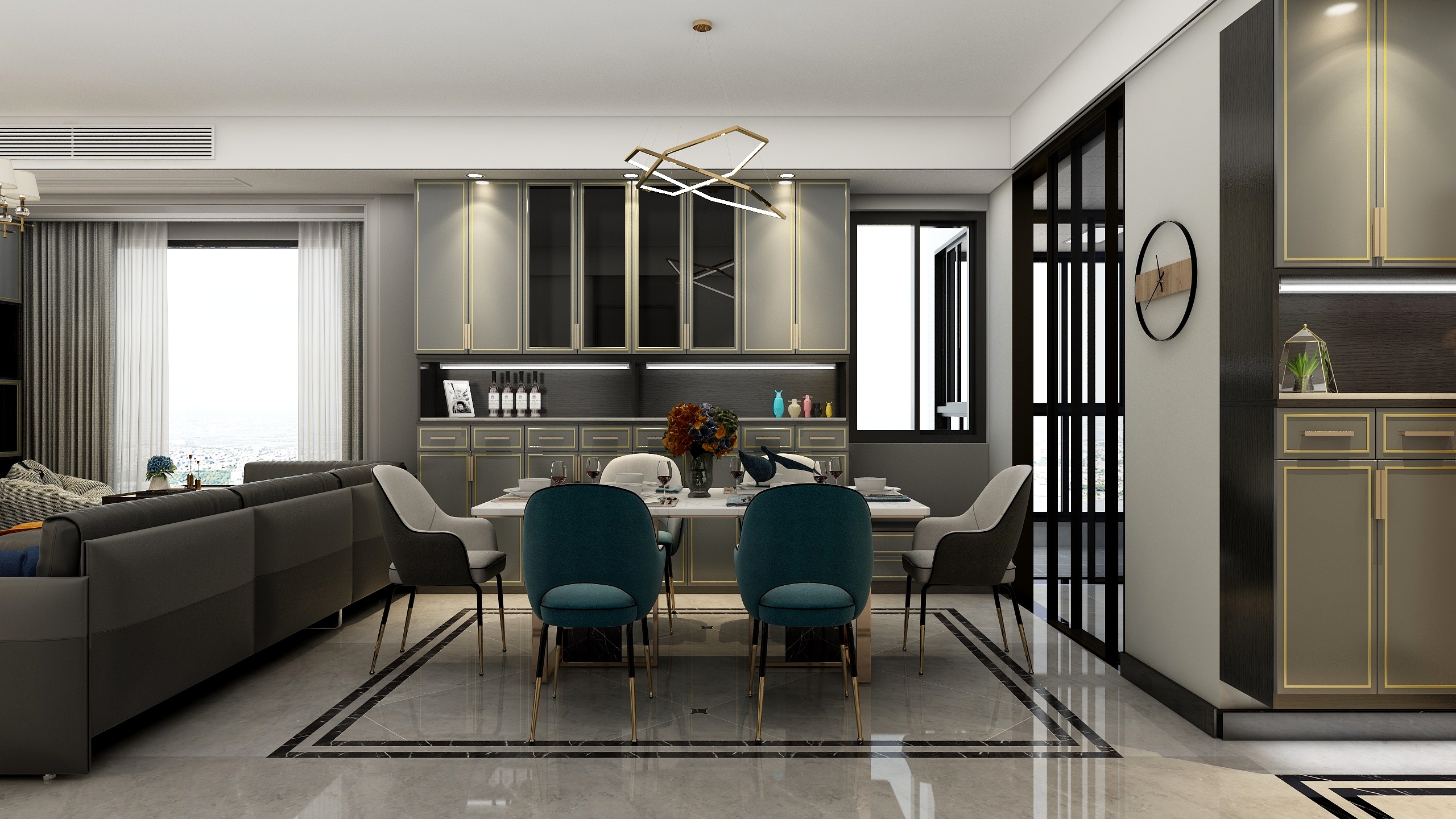 成爽-四川成都棕榈印象杨先生（港式轻奢）装修效果图