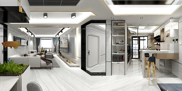 钟工ZJS-D区B户『创意132m²』星河明珠湾-装修设计方案