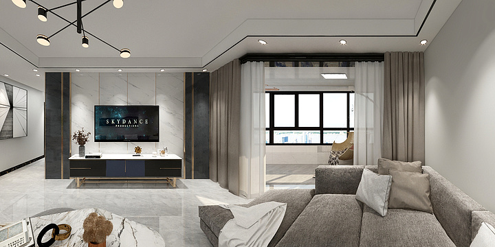 工装设计图-东湖世纪城5-8-9东户黑白灰-装修设计方案