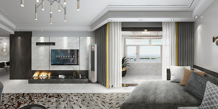 李志磊-和谐花园126平样板间-装修设计方案