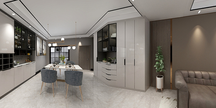 汉中溪岸全屋定制-理想城11-装修设计方案