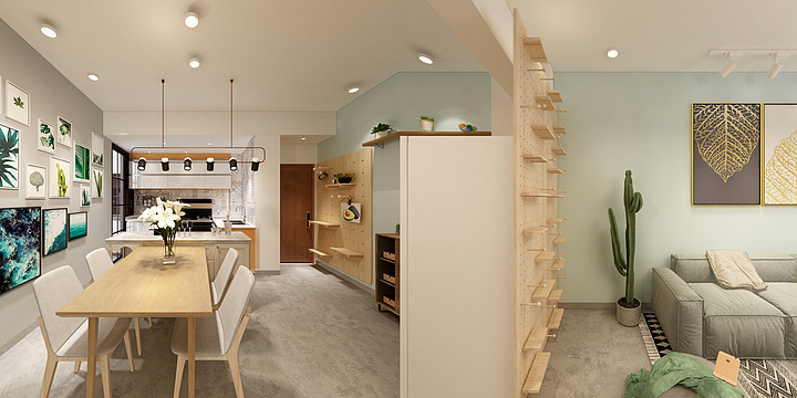 偶燃-光明花园-修改方案-装修设计方案