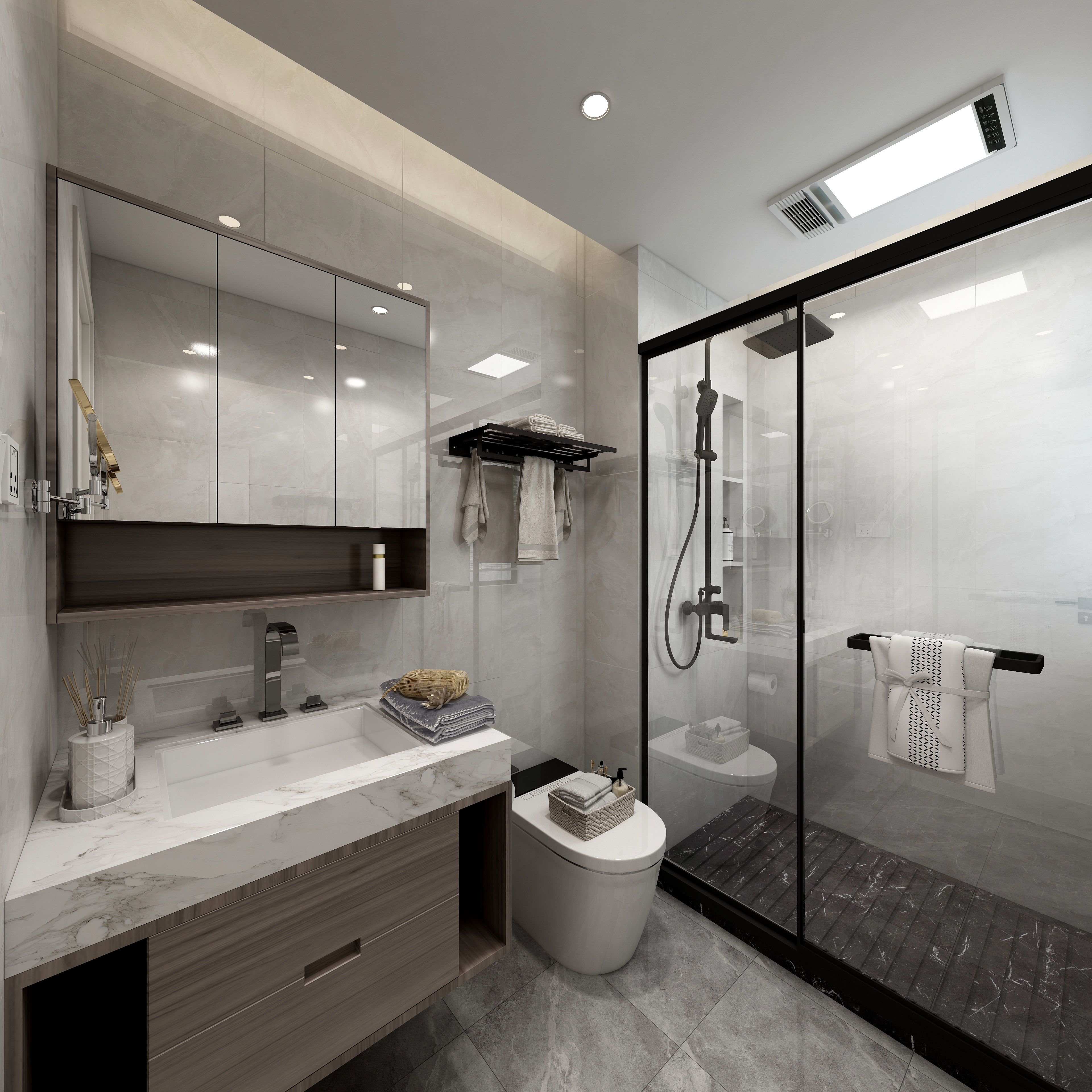 优佳家具-113方新中式三居装修效果图