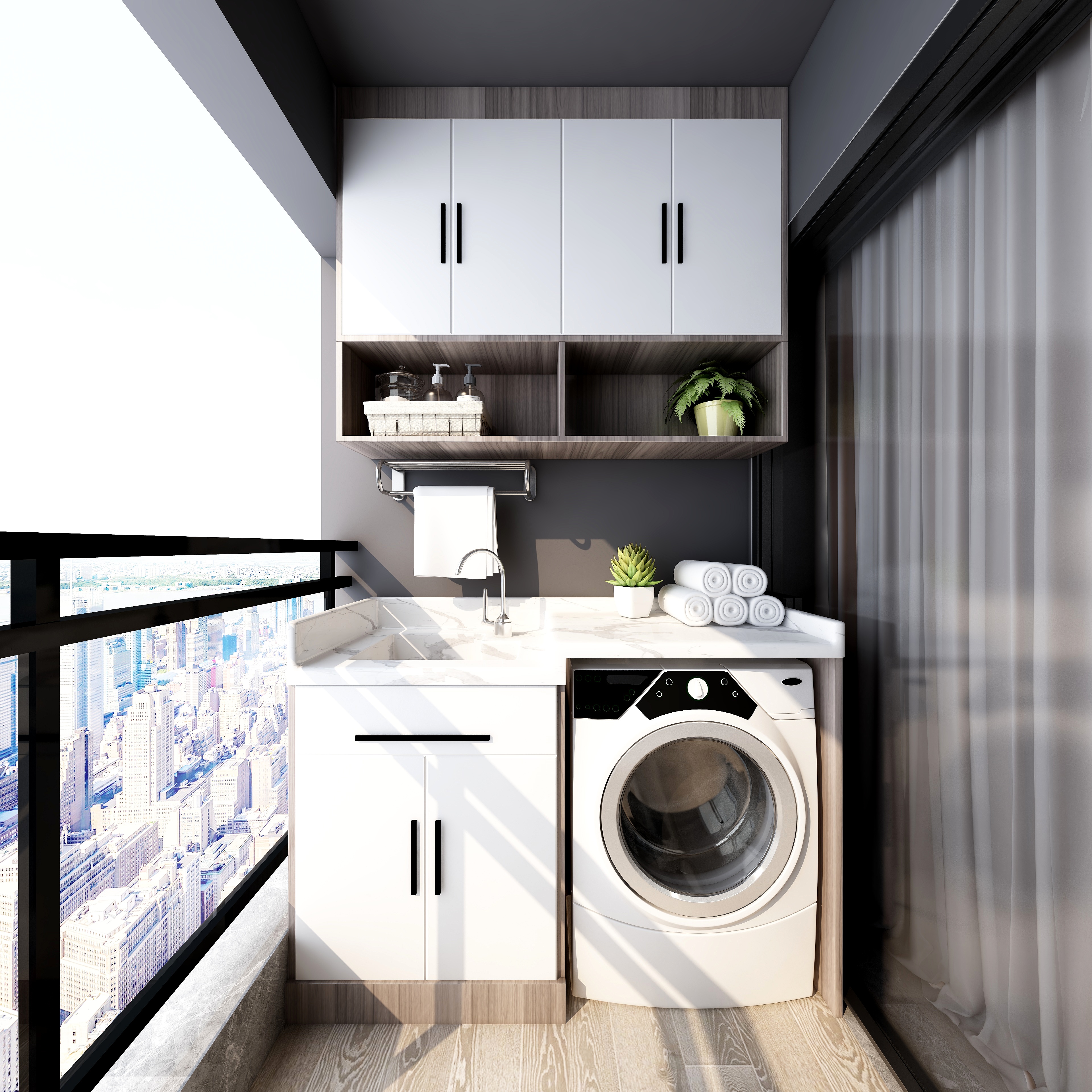 优佳家具-113方新中式三居装修效果图