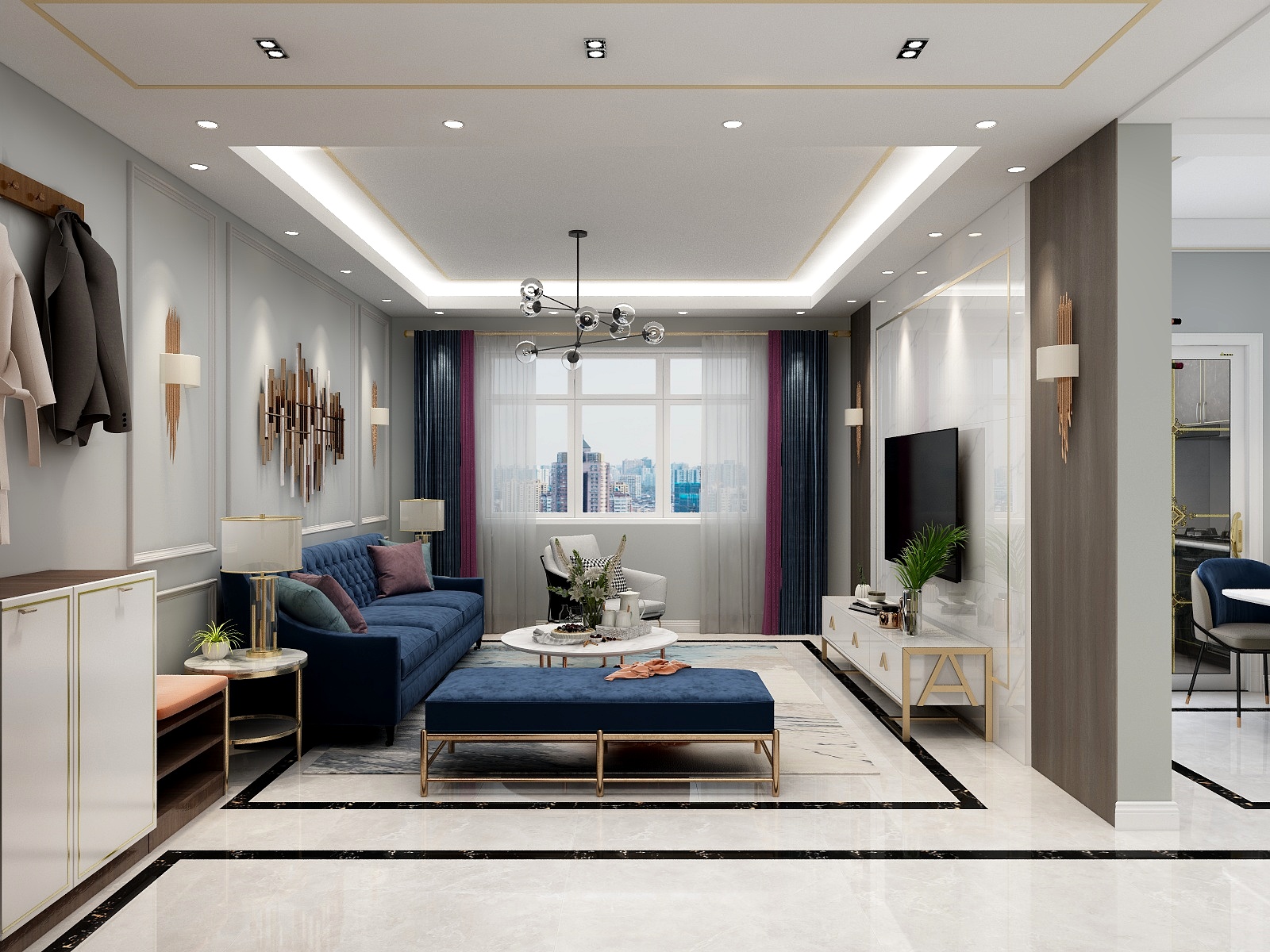 保持阳光-轻奢-装修设计方案