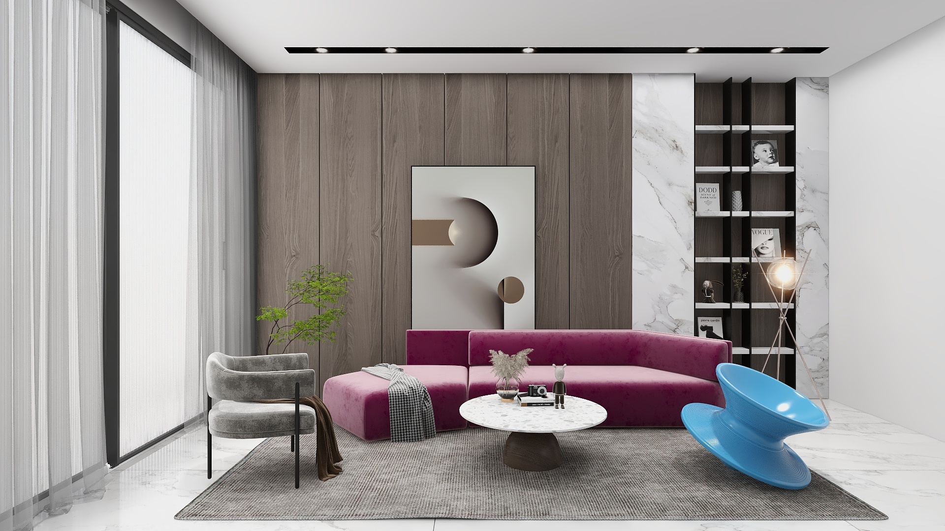 石禾空间设计-紫荆花园B3户型-装修设计方案