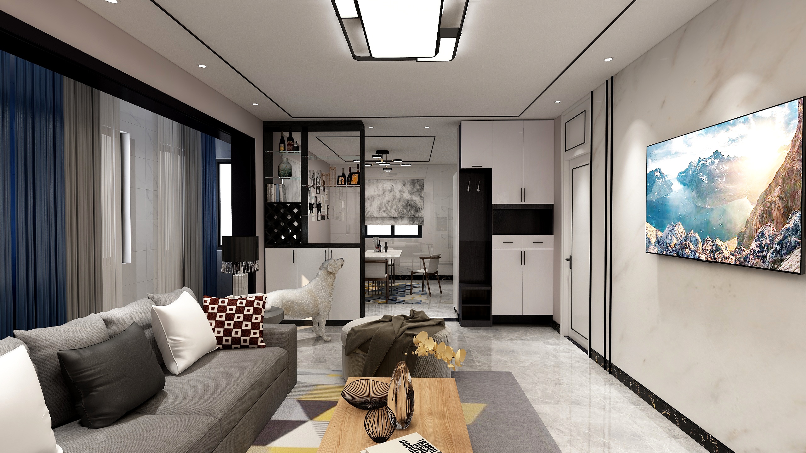 索菲亚萧雄-瑞和园89.50㎡B户型3室2厅1卫-装修设计方案