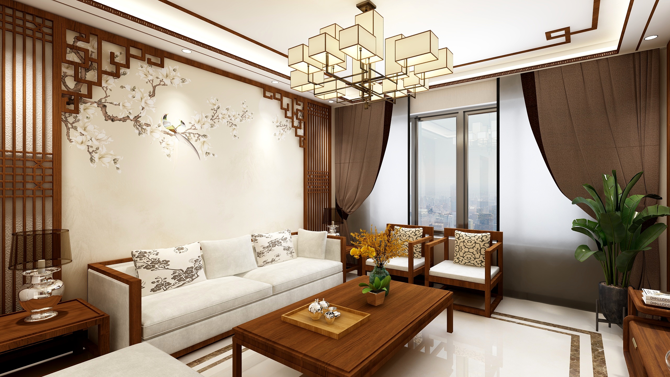 龙年龘龘-御景湾中式风格-装修设计方案