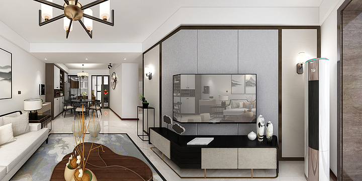 雅庭装饰胖胖坤-滨江一号6#新中式-装修设计方案