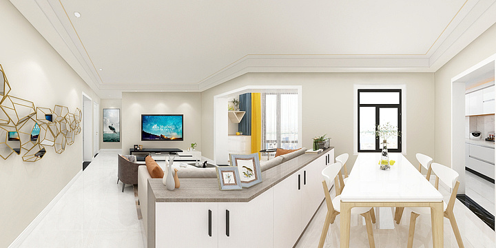 居上设计蒋源-文澜府-杨姐客餐厅-装修设计方案