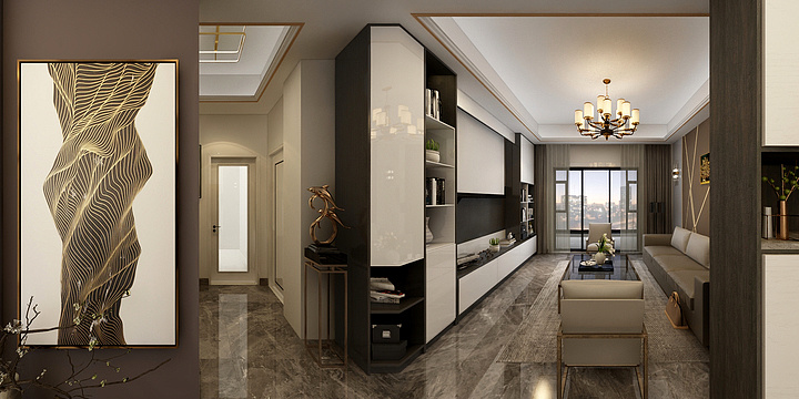 墨染青瓷-昊城景都蔡总家居-装修设计方案