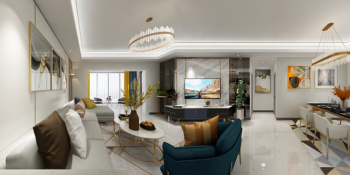 设计师-李灿涓-东方明珠A3137㎡轻奢风格-装修设计方案