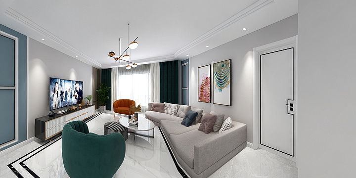 梅设计-中慧126平米张先生雅居-装修设计方案