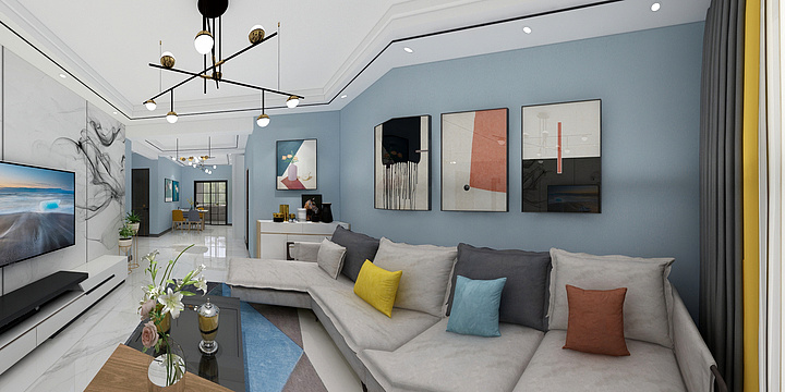 卡文A缔尚装饰-王岘小区两室一厅-装修设计方案