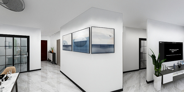 天空是否蓝-海伦春天90平方现代风格效果图-装修设计方案