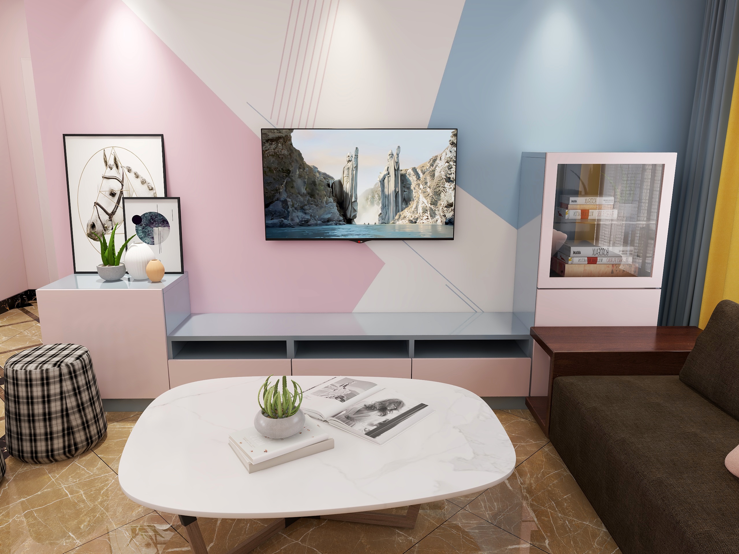 Haracy-德信海德公园83.00㎡A2’3室2厅1卫1厨-装修设计方案