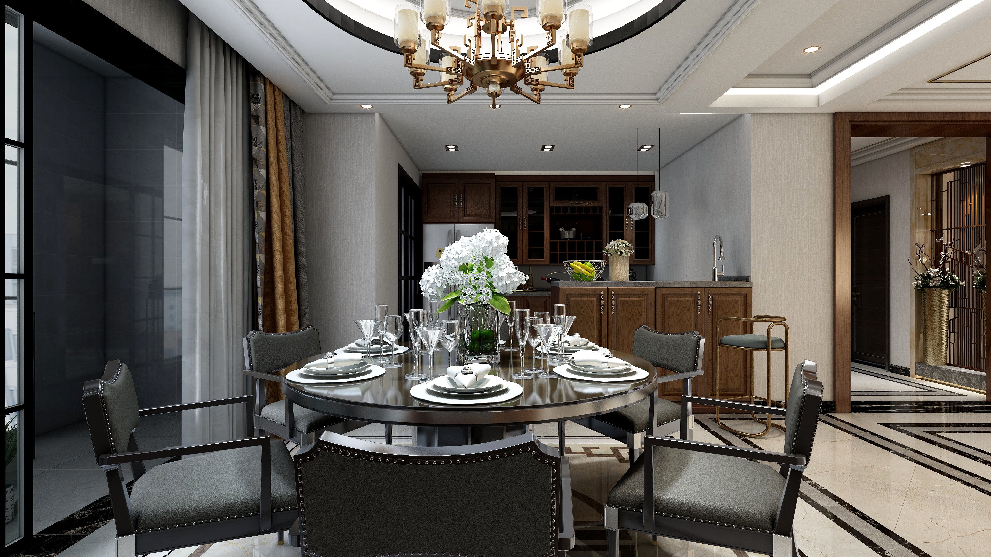 枫林-大鹏-碧桂园260新中式装修效果图