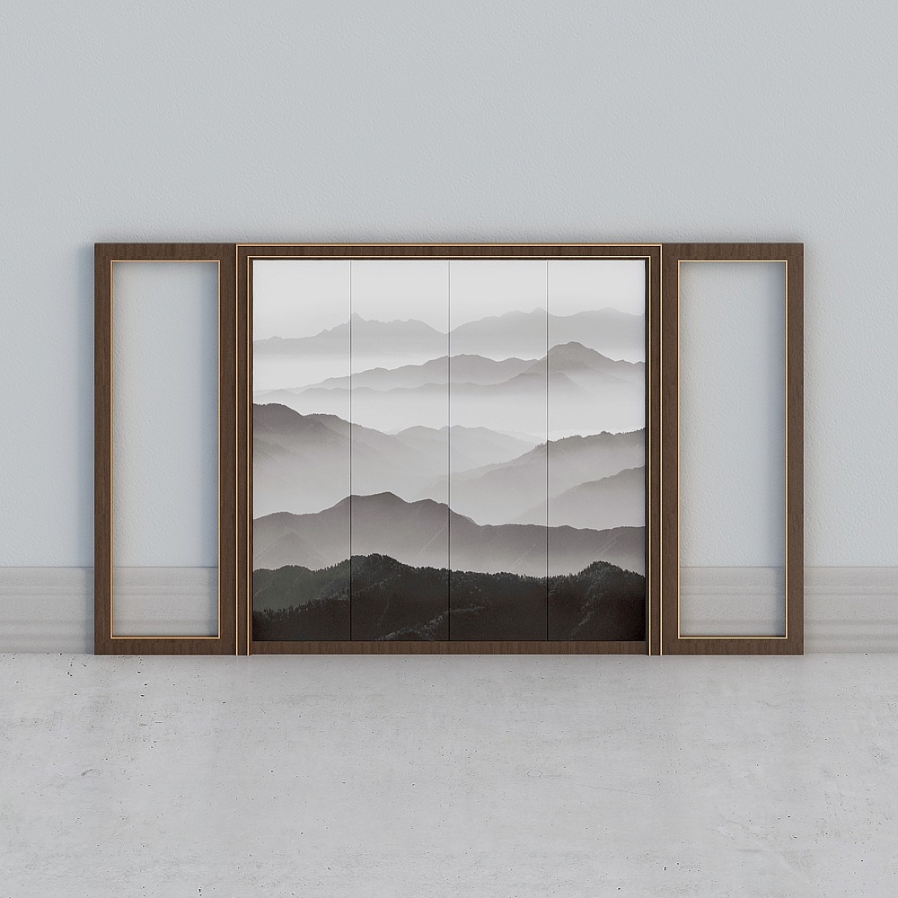 沙发背景墙3D模型