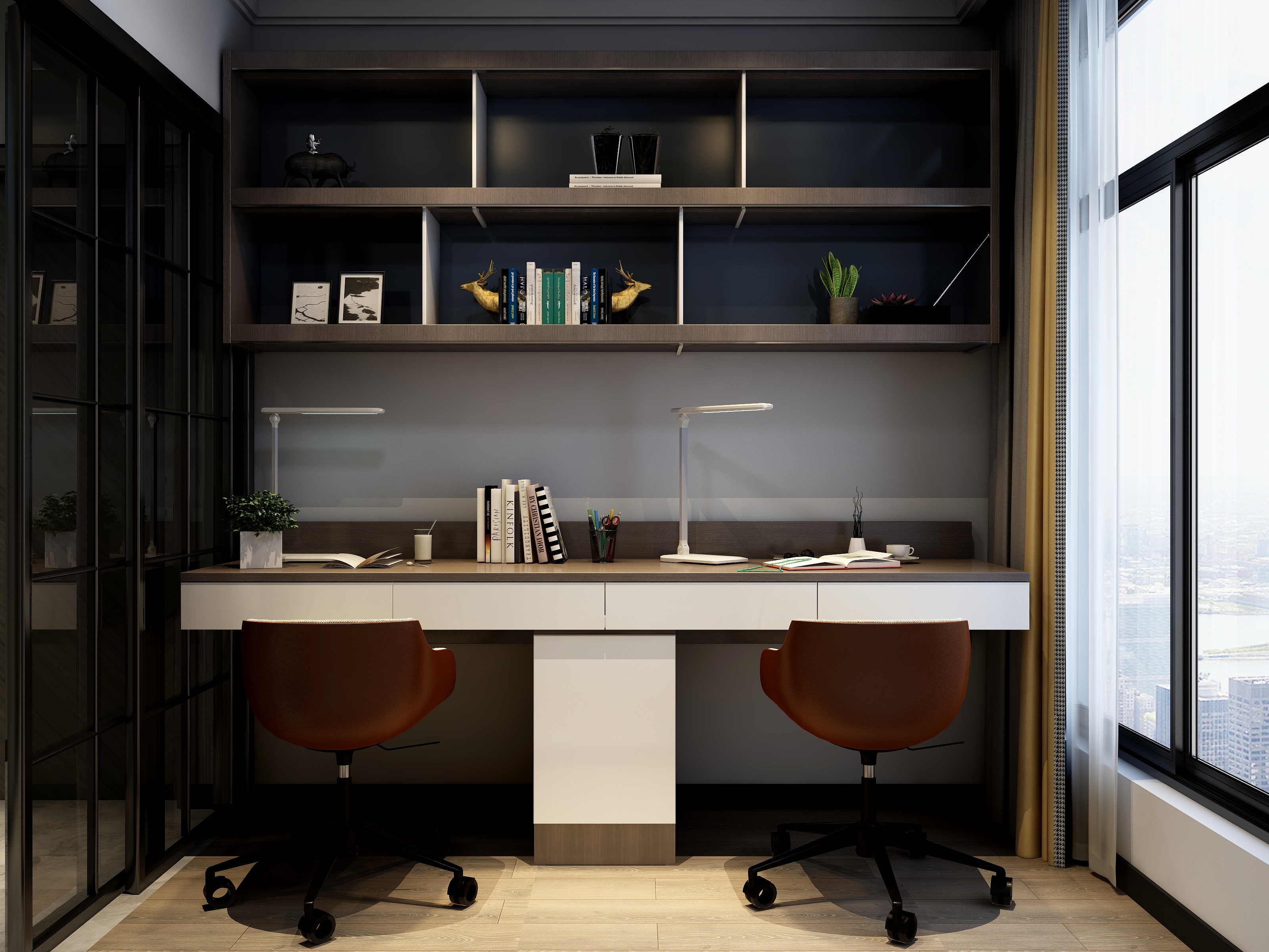 湛智华-现代简约135平4房装修效果图