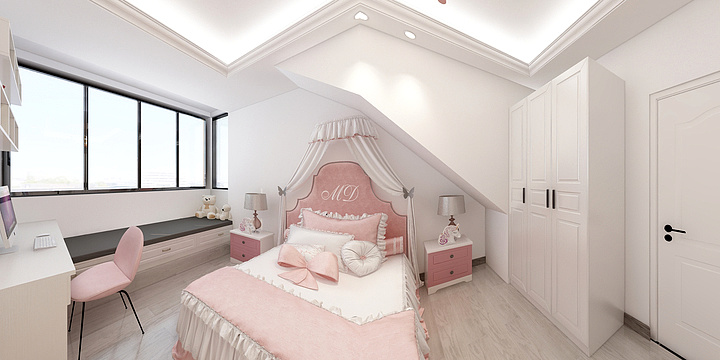 楠枋向北-御龙湾书房改卧室-装修设计方案