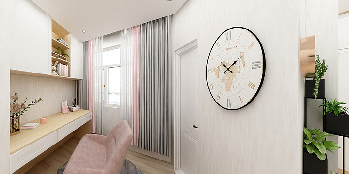 凩闲-白岩头主卧效果图-装修设计方案