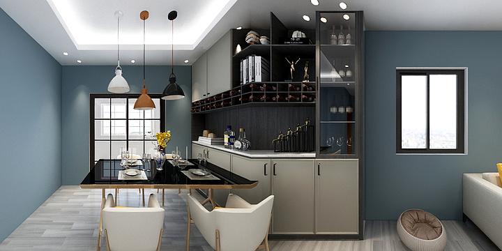 299378****XqCw-瑞和园89.50㎡B户型3室2厅1卫-装修设计方案