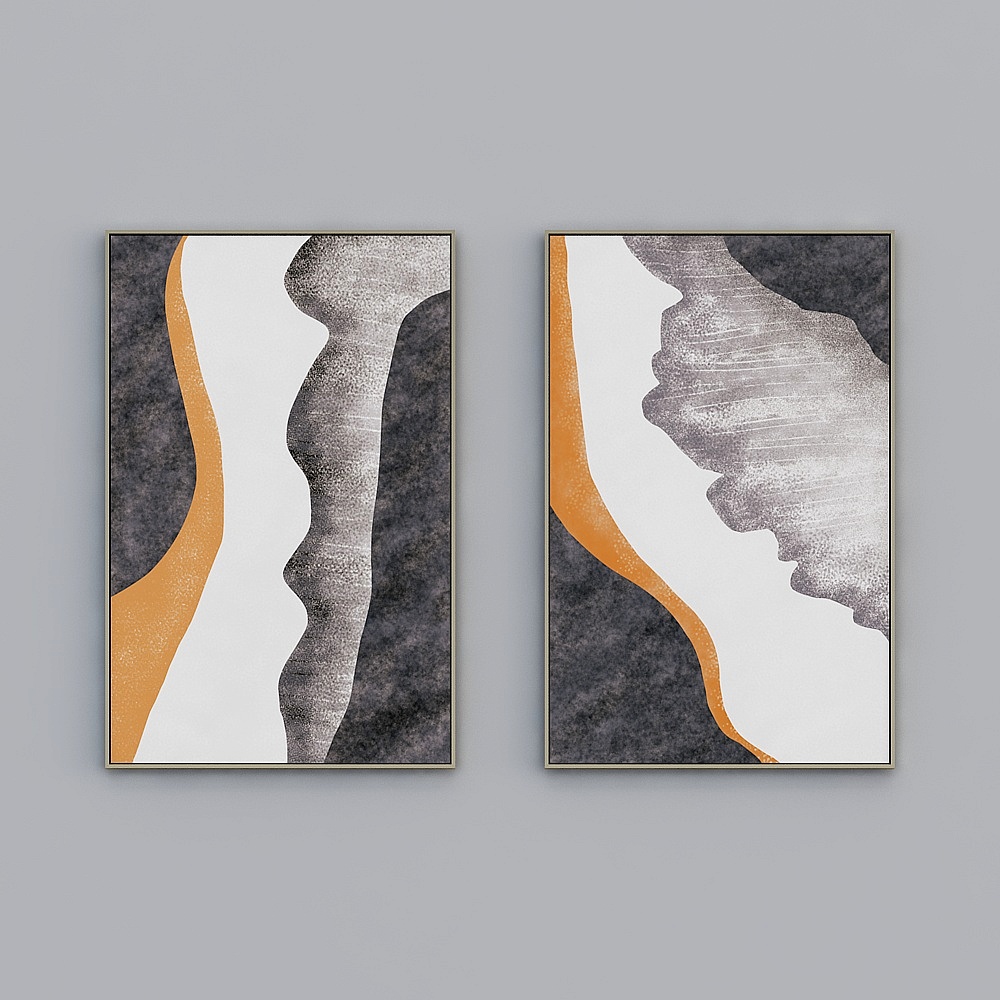 简欧装饰画3D模型