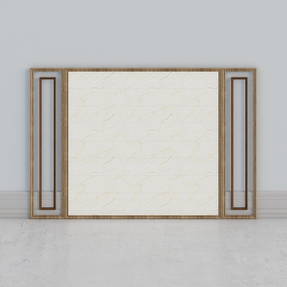 36饰线背景墙3D模型