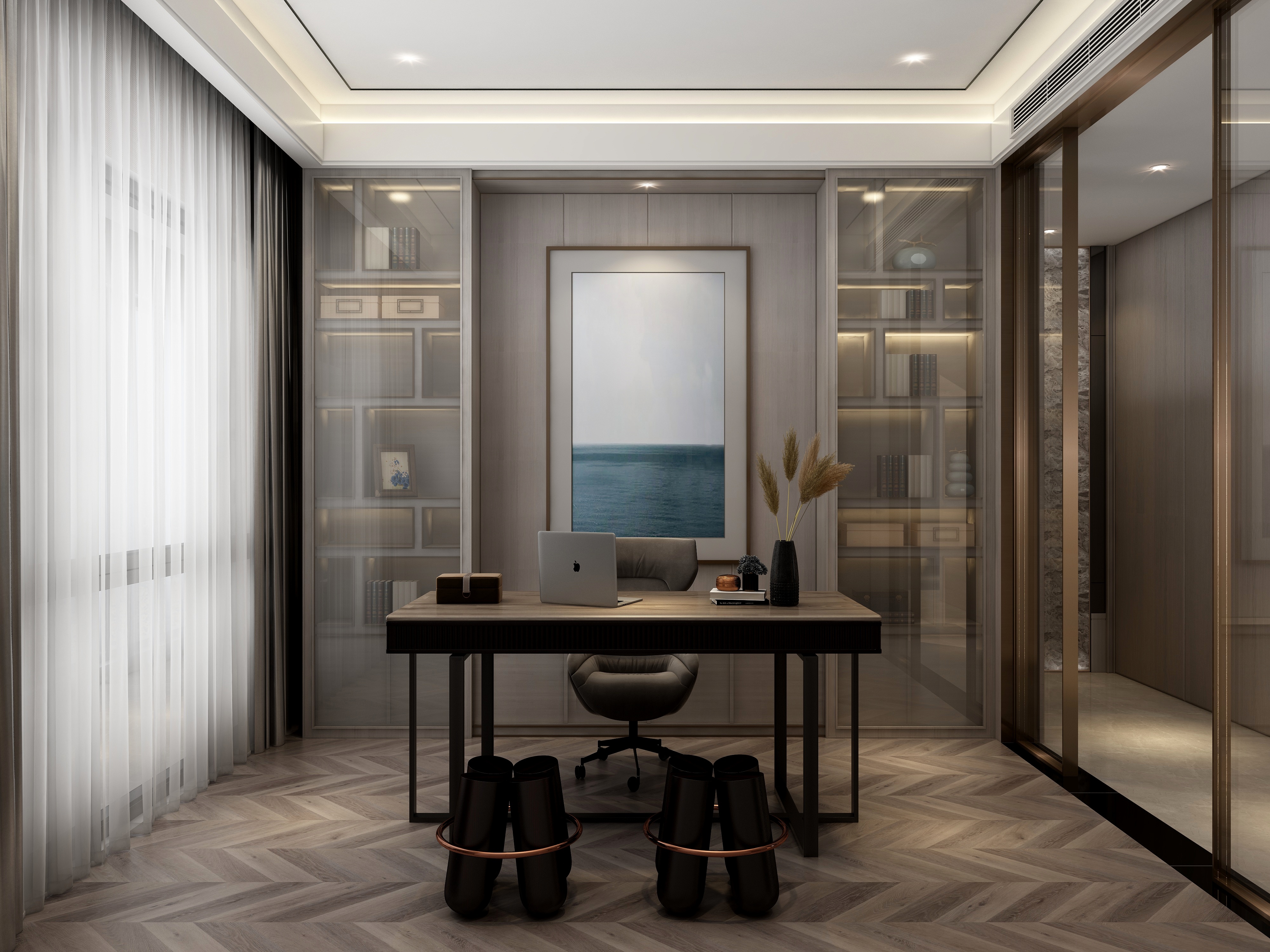 梁筑设计-《复式》环氧270平装修效果图