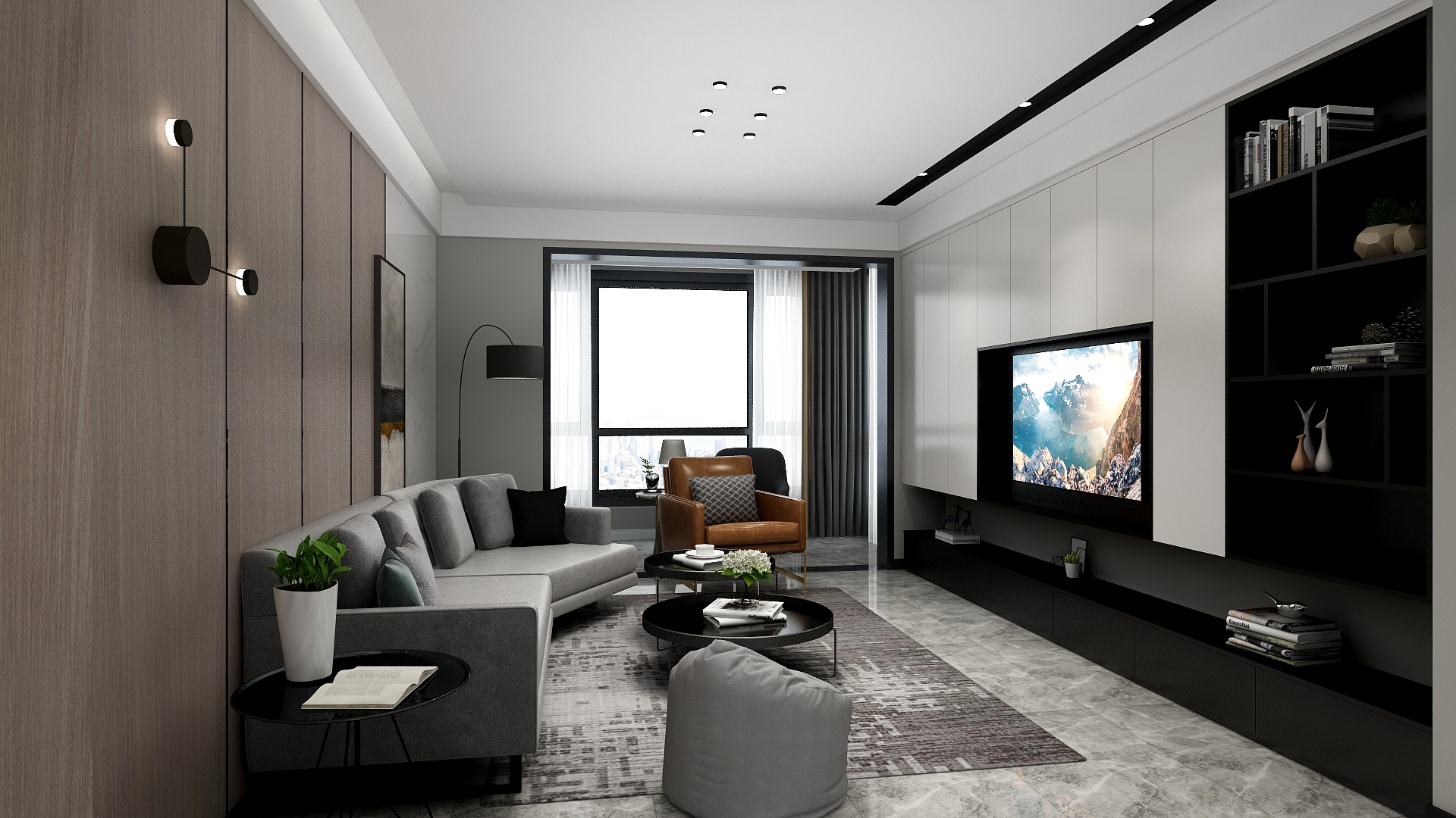 室内设计师余志强-120平现代极简-装修设计方案