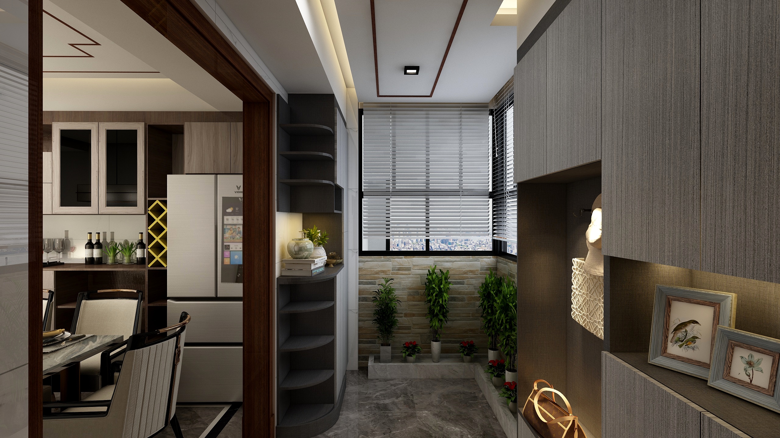 陈飞-136方新中式四居装修效果图