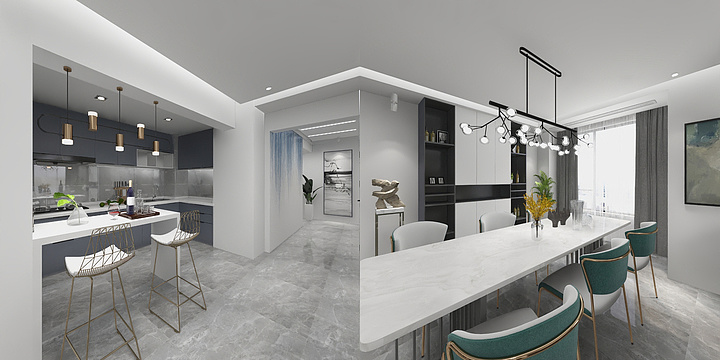 郑州禾美装饰-四合一户型（A3117-3120)-装修设计方案