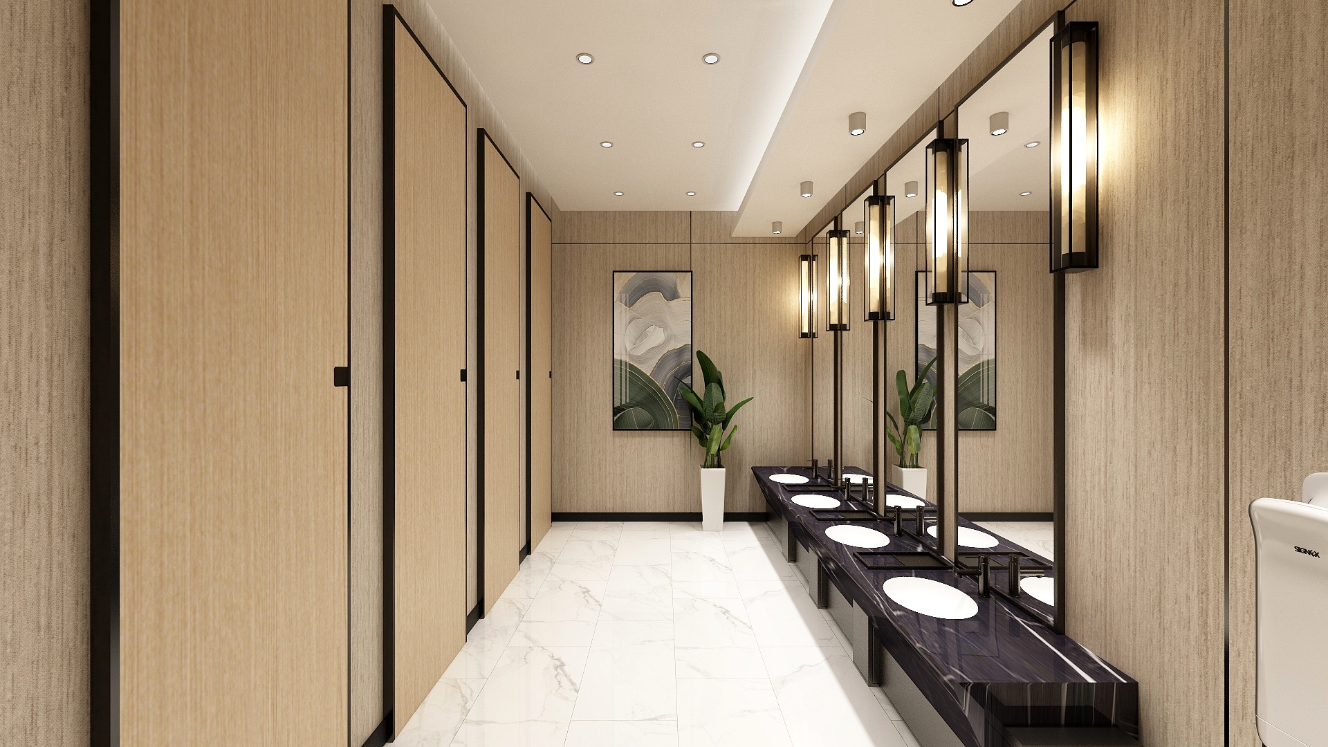 狠哇塞-东方金融广场B公共卫生间-装修设计方案