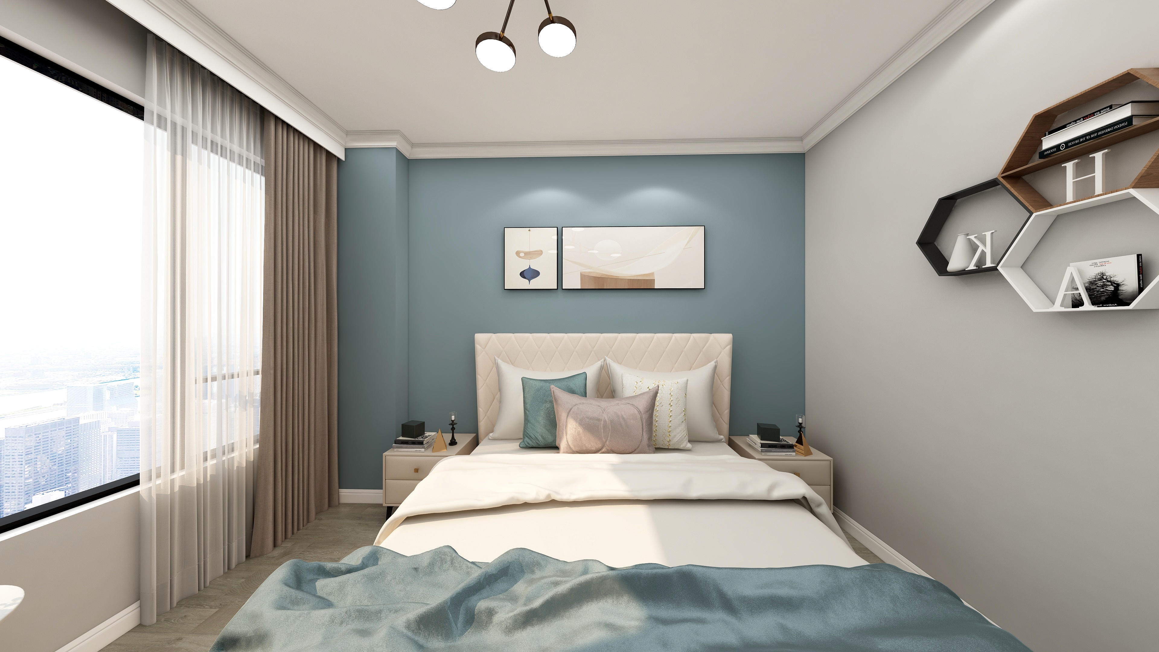 设计师陈瑶-123方混搭三居装修效果图