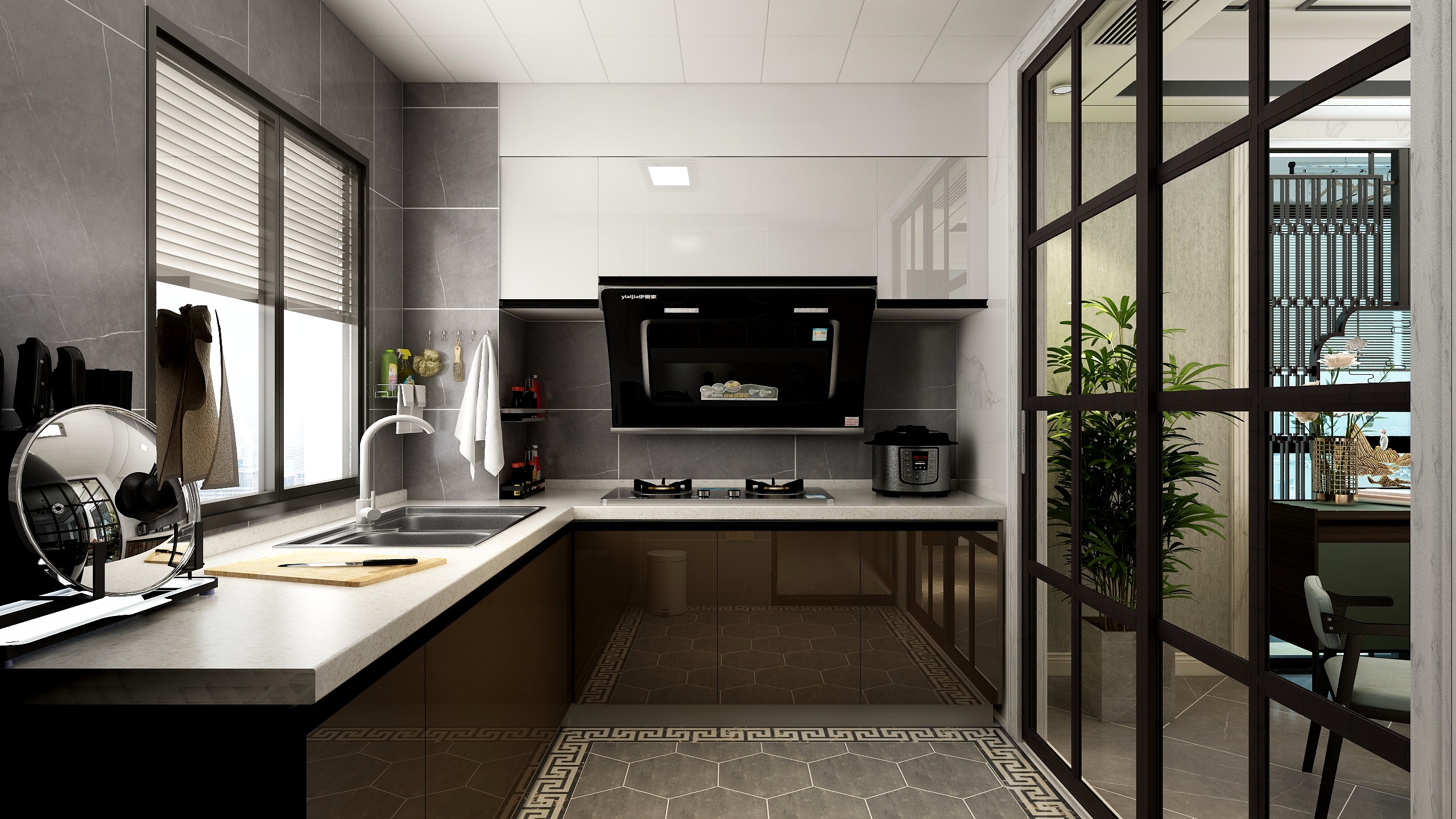 空间定义者-126方新中式四居装修效果图