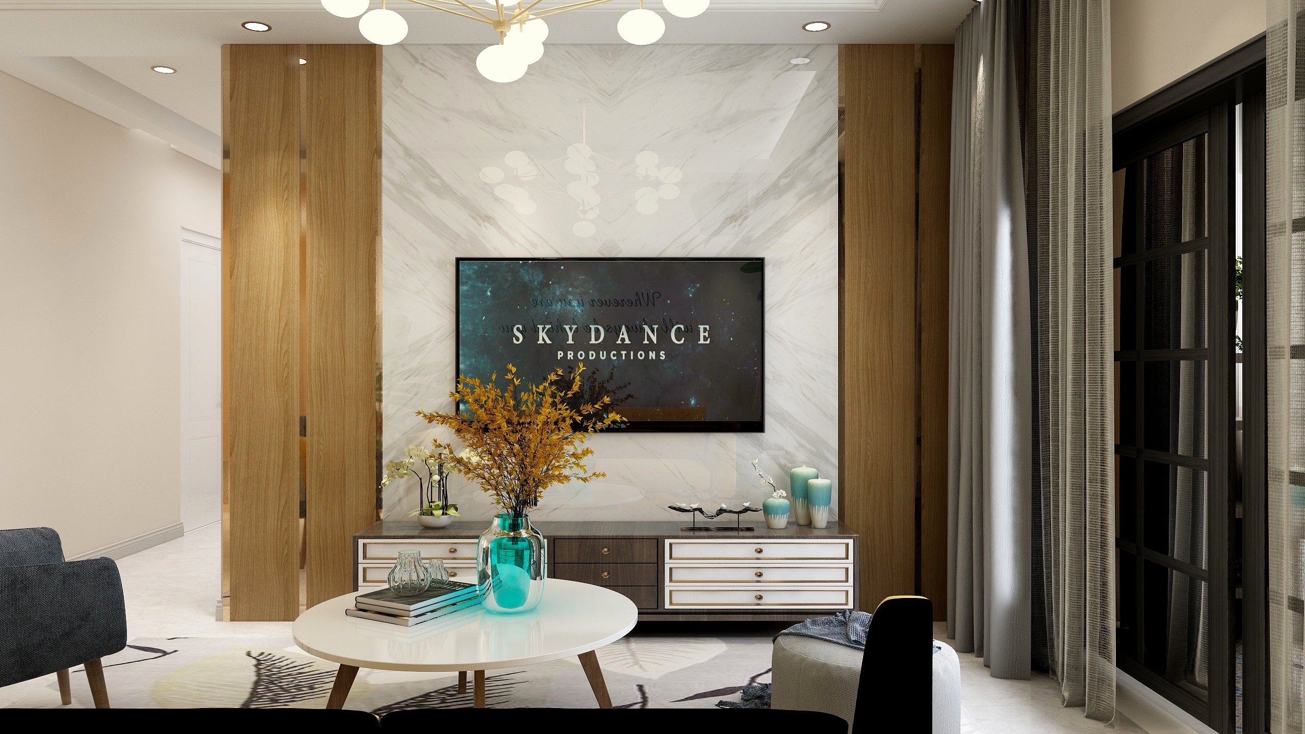 CJ空间设计-德信海德公园83.00㎡A2’3室2厅1卫1厨-装修设计方案