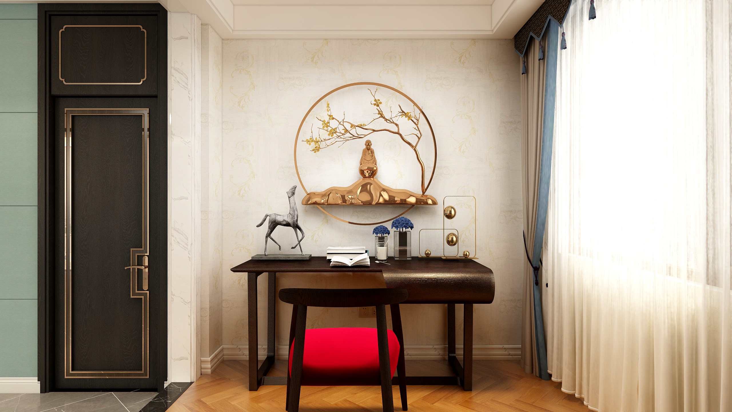 空间定义者-126方新中式四居装修效果图