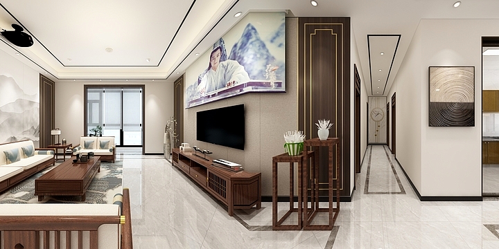 百得胜实木定制馆-机场自建别墅-装修设计方案