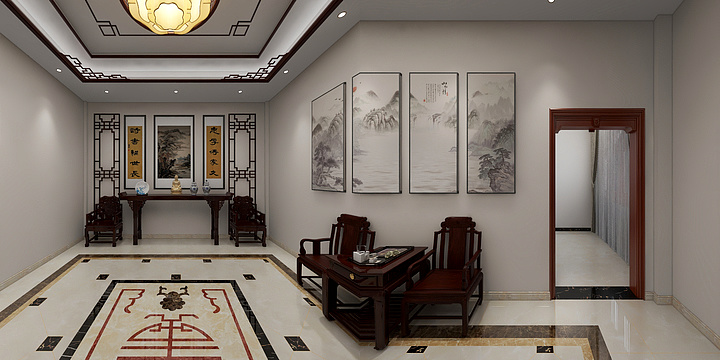 东至装饰设计部-红岭桥87㎡3室-装修设计方案