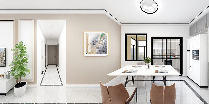 伟大发明-麒麟尊府2-2301现代简约-装修设计方案