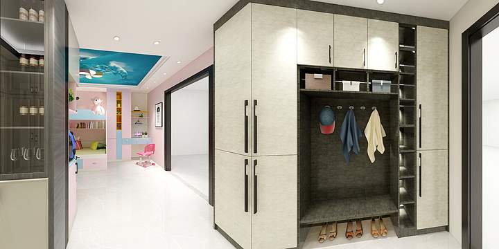 高端全屋定制设计1-展厅一角-装修设计方案