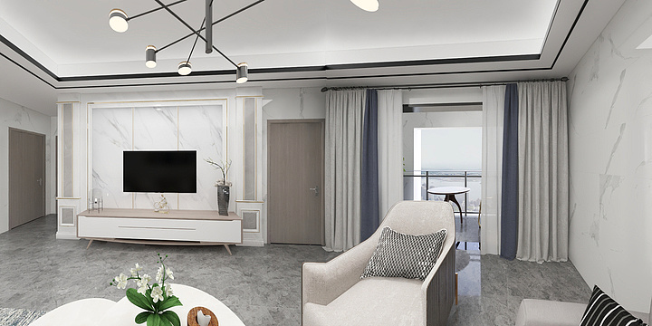 东鹏瓷砖A-新城豪庭1-803-装修设计方案