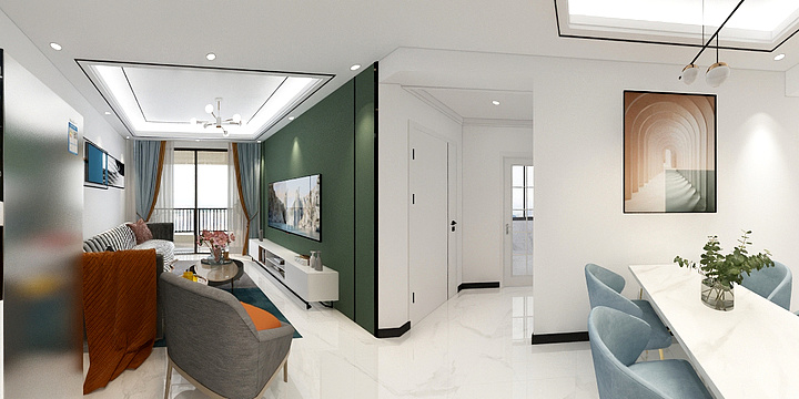 明月照高楼-振业城5-3204-装修设计方案