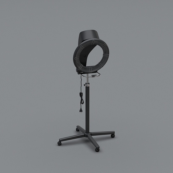 Black Perm Instrument 3D Model for Beauty Use