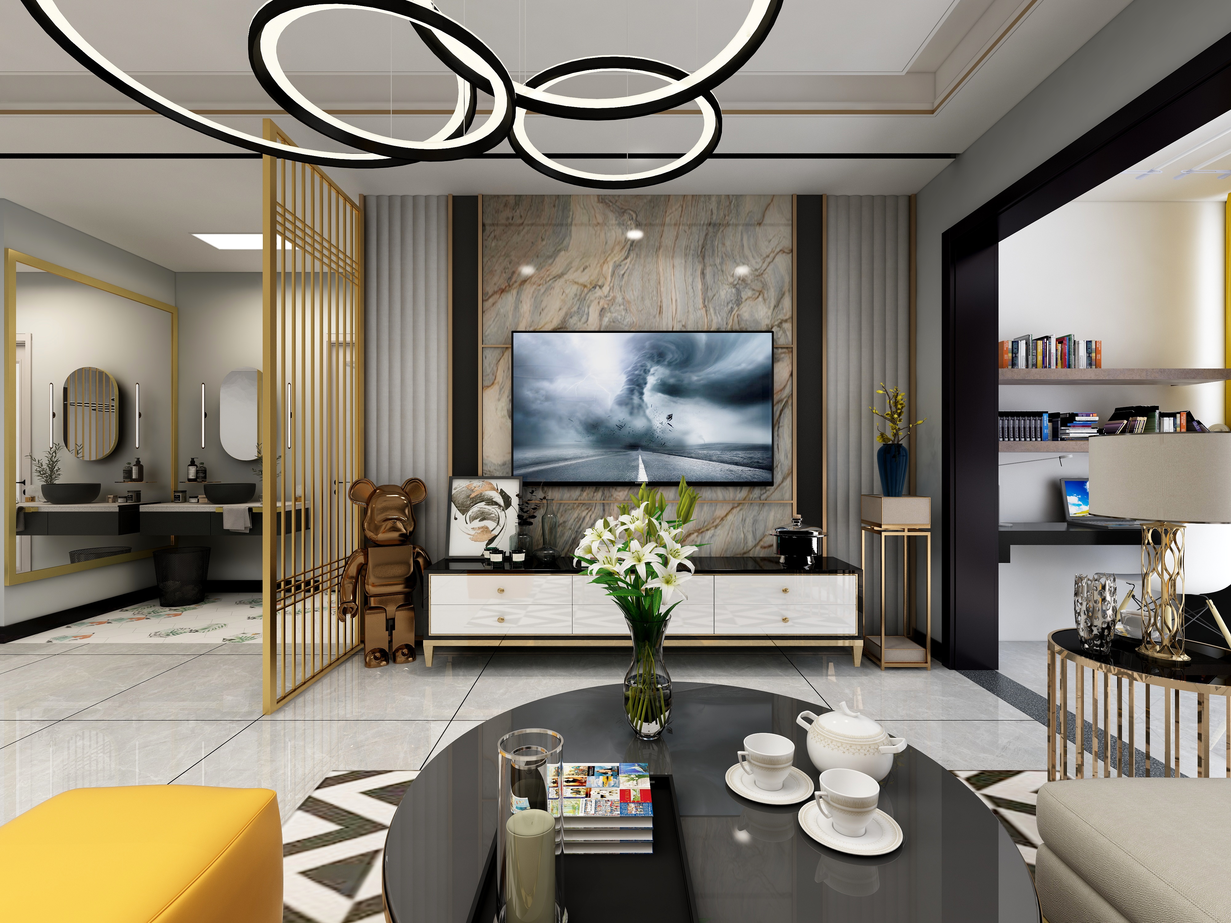 何意设计-六号户型轻奢风-装修设计方案