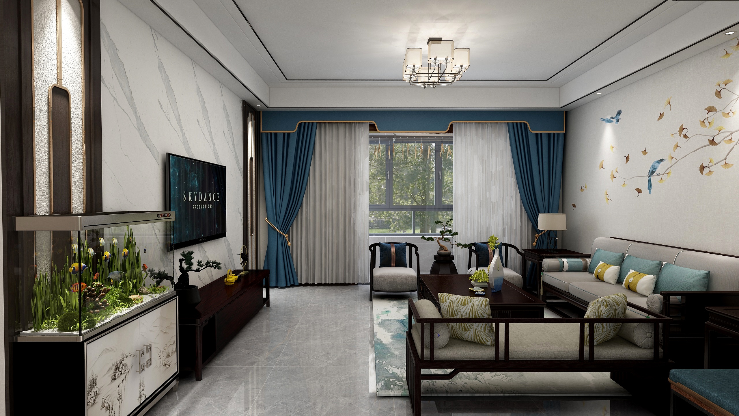 全案设计子龙工作室-金武童-顶面金属线条版本-装修设计方案