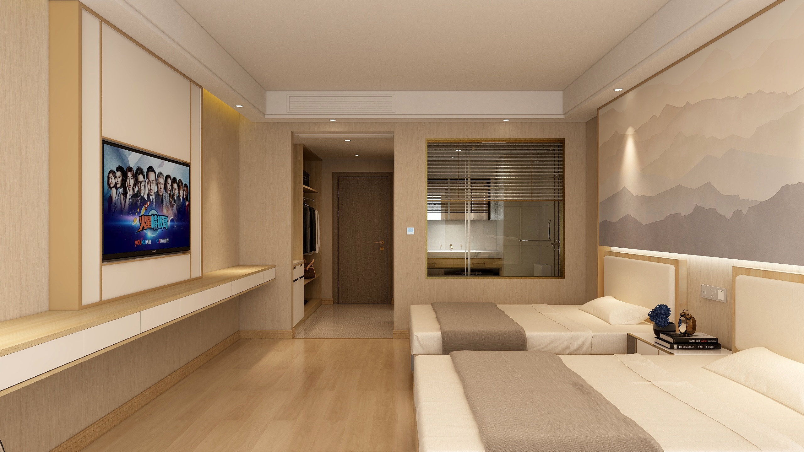 何若宁-【大古装饰】万古酒店-大标间1-装修设计方案