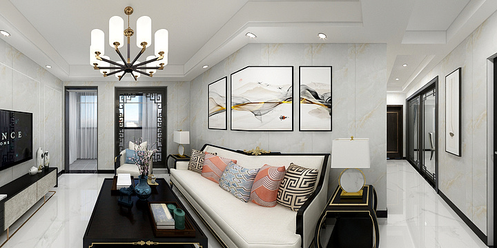 薄味-北京西路-新中式-装修设计方案